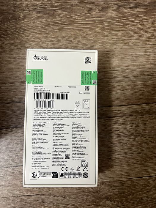 НОВ телефон Oppo A5 5g 128gb green