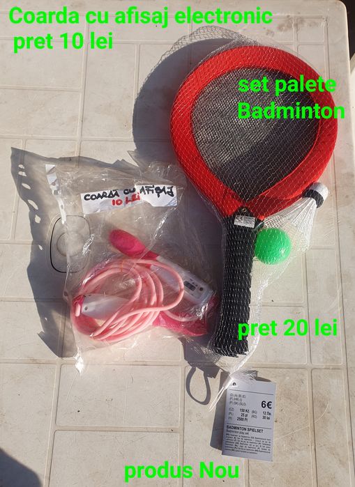 Set palete Badminton/ Coarda cu afișaj electronic