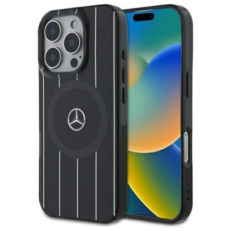 Mercedes hardcase double layer crossed lines magsafe – iphone 16 pro (