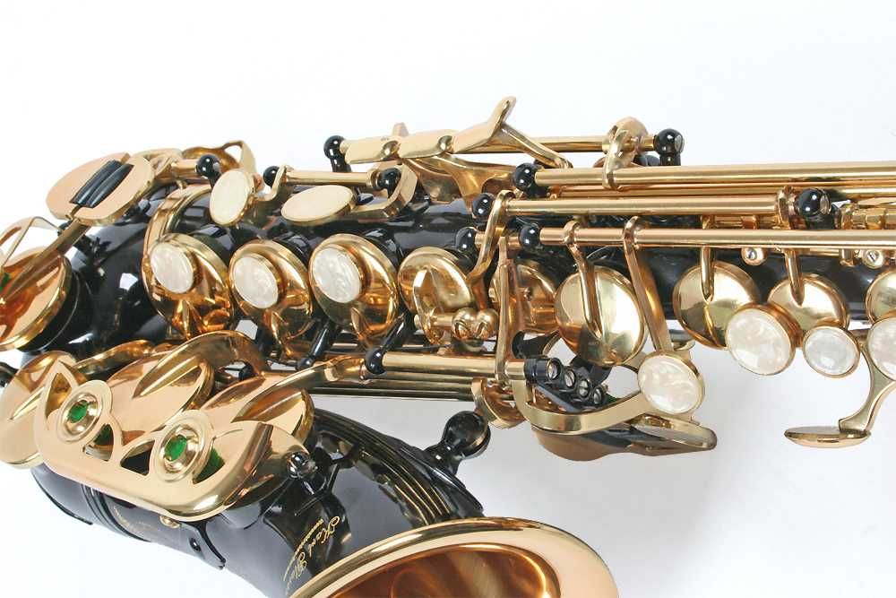 Saxofon sopran Karl Glaser negru cu auriu (sopranina) la set complet