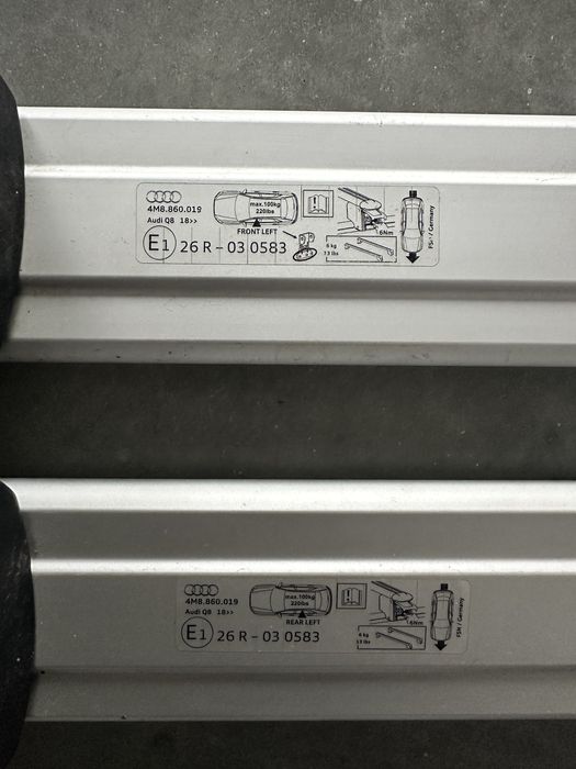 Bare plafon transversale ( thule ) Audi Q8 originale
