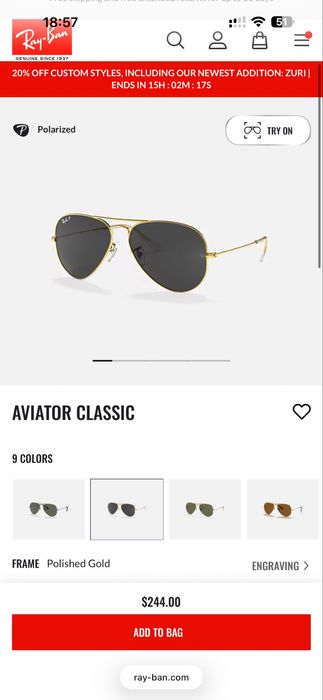 Ochelari de soare Rayban AVIATOR CLASSIC