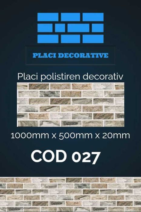 Fatade decorative polistiren grosime 2 cm