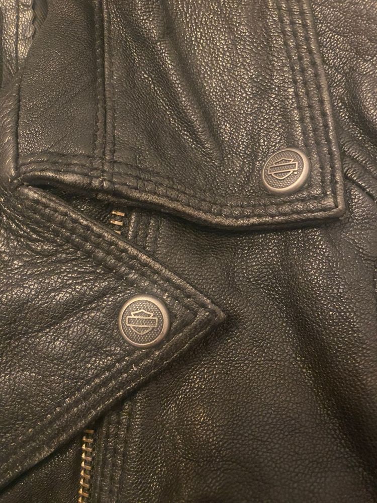 Harley davidson jacket geaca moto biker piele vintage rock opium