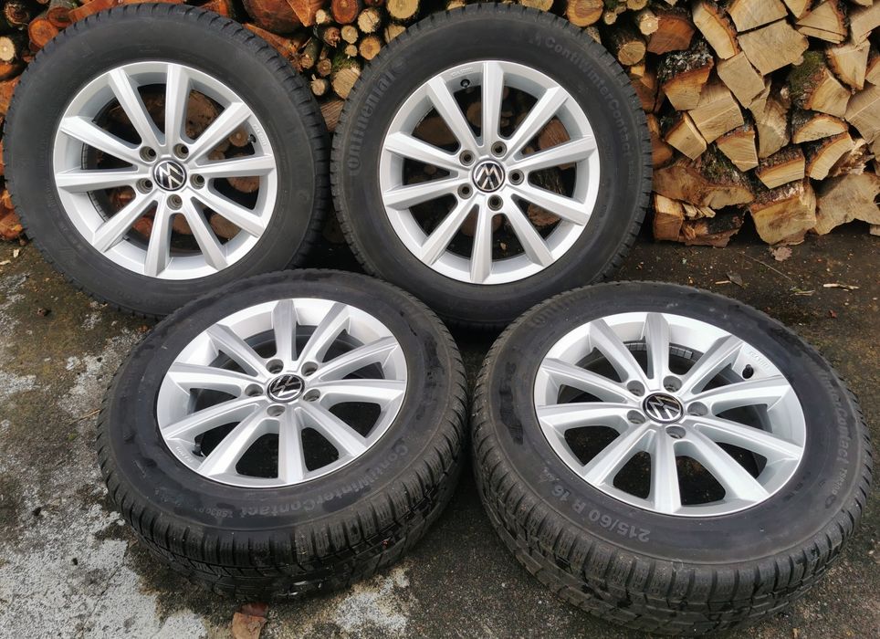 jante originale VW + anvelope iarna 215 60 R16 99H ; 7mm ; DOT1022