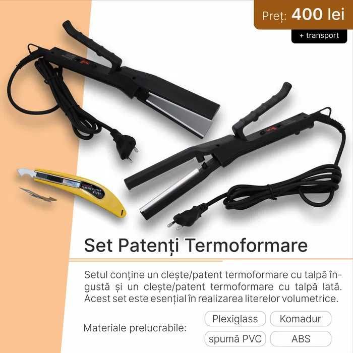 Placa Termoformare Cant Litere Volumetrice - Set