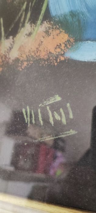 Tablou Vas cu flori (origine Italia) tecnica.ulei pe pânză