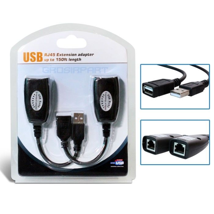 USB to RJ45 extension adapter USB удлинитель через лан кабел