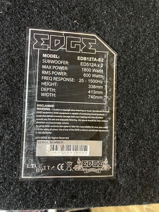 Subwoofer auto activ Edge