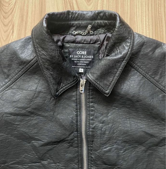JACK & JONES / мъжко кожено яке XL