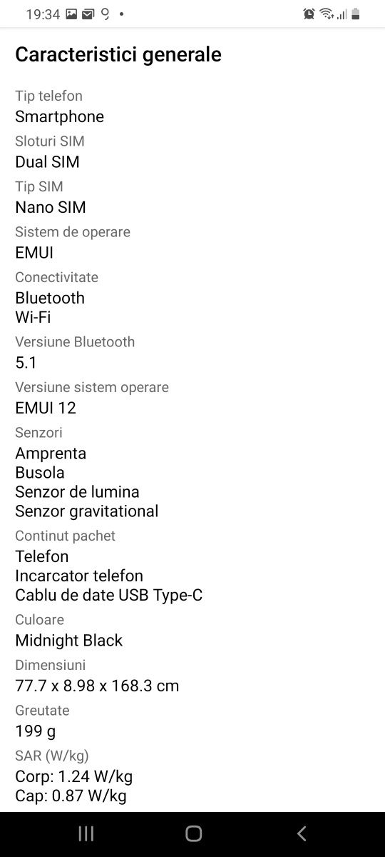 Huawei nova y70 blue