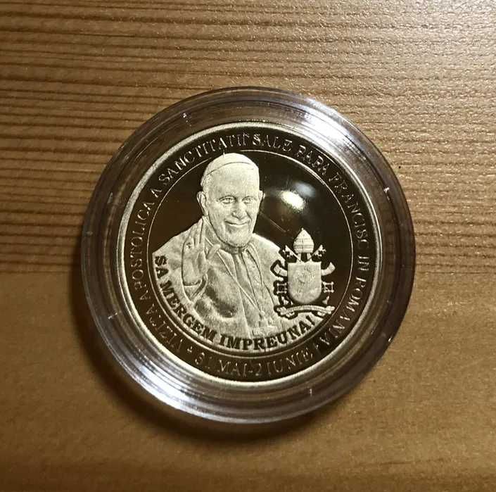 Moneda 50 bani 2019/2021 PROOF - Campionatul, Papa Francisc
