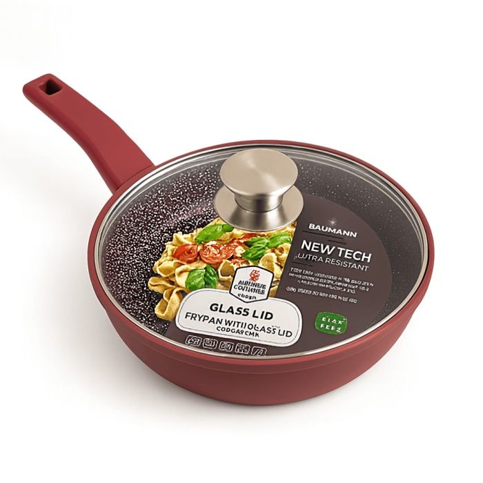 Tigaie Blaumann  cu Capac 24 cm 2.2L 3 Straturi Ceramică Inductie