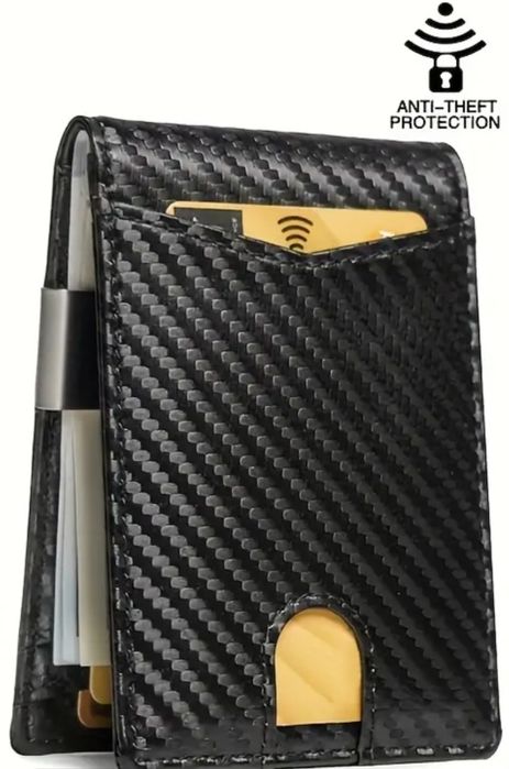 Портфейл с Rfid защита за кредитни карти, лични документи и пари