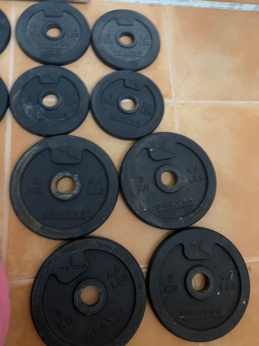 Set 2 bare cu 12 greutăți(discuri) Domyos
