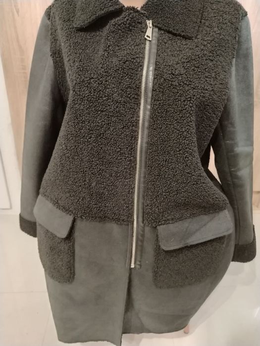 Дамско черно палто