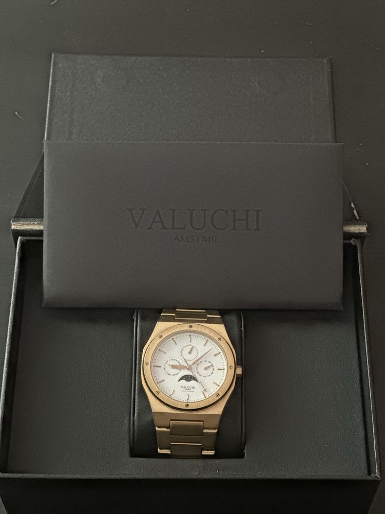 Ceas Valuchi lunar calendar rose gold