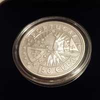 Moneda 50 euro 1996 proof Portugalia rară 28g argint 925