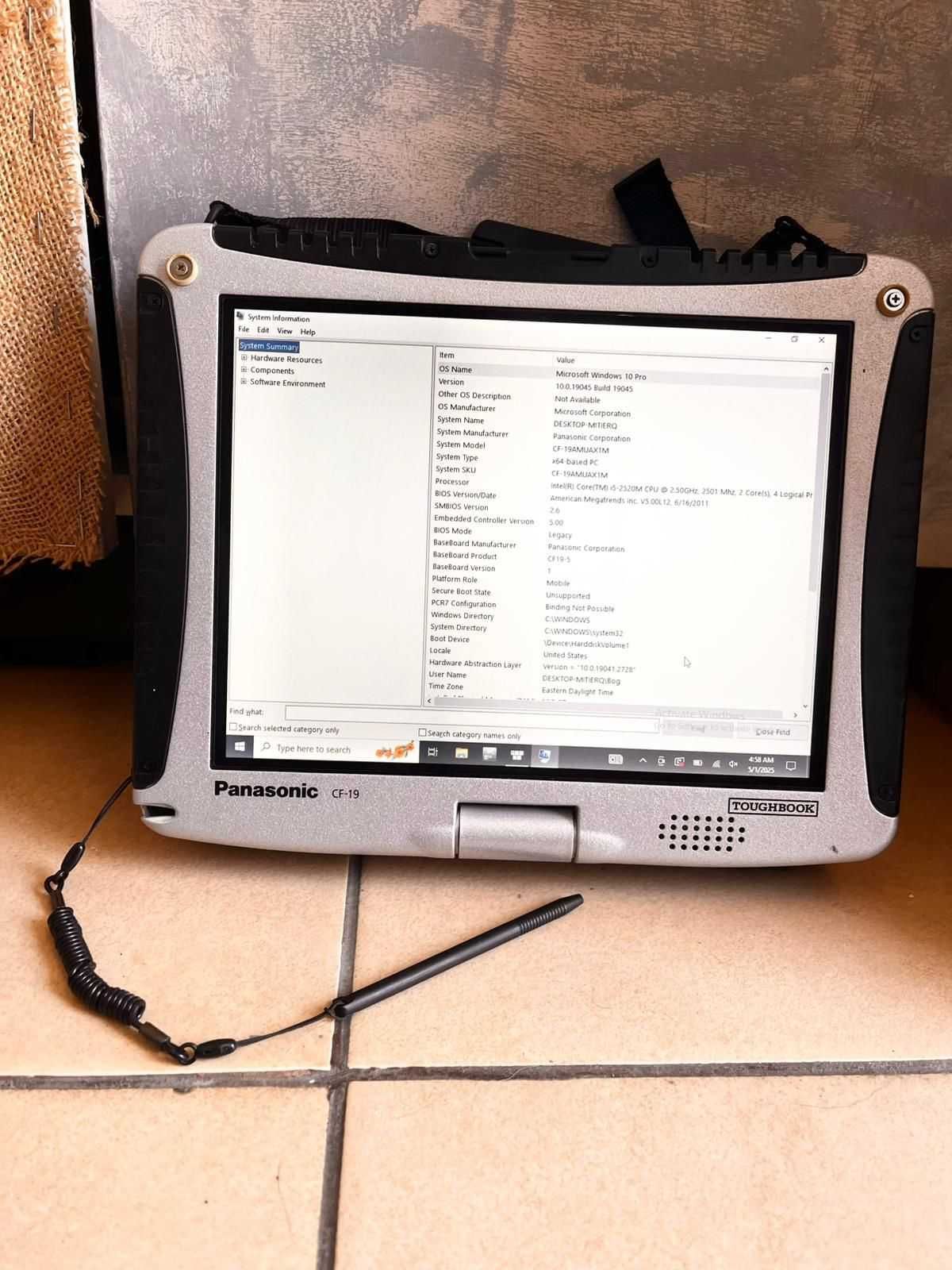 Panasonic Toughbook CF-19 convertibil + Soft diagnostic/programare BMW
