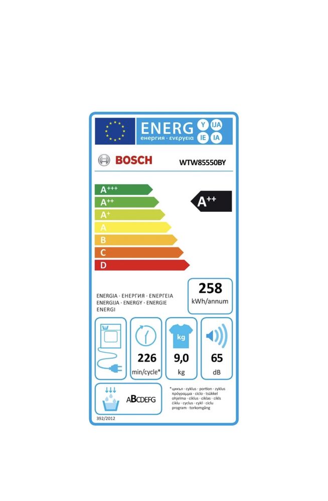 Vand uscator rufe Bosch 9kg