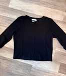 Bluza eleganta, crop, mulata, neagra, Reserved, L