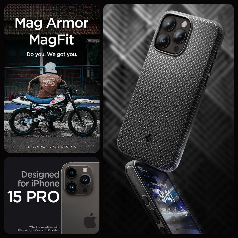 Калъф spigen mag armor mag magsafe за iphone 15 pro max matte black