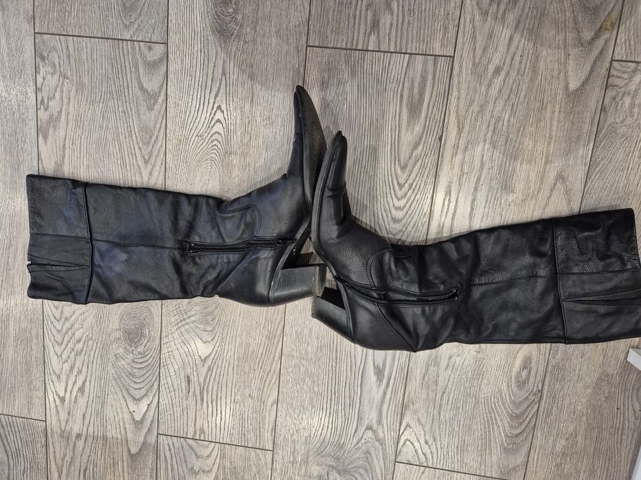 Ботуши дълги естествена кожа