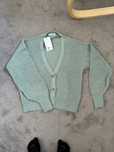 Jerseu tricotat, verde, marime S