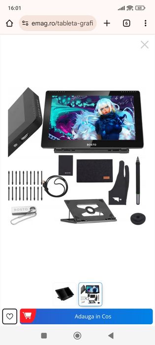 Vand tableta grafica bosto 16hd