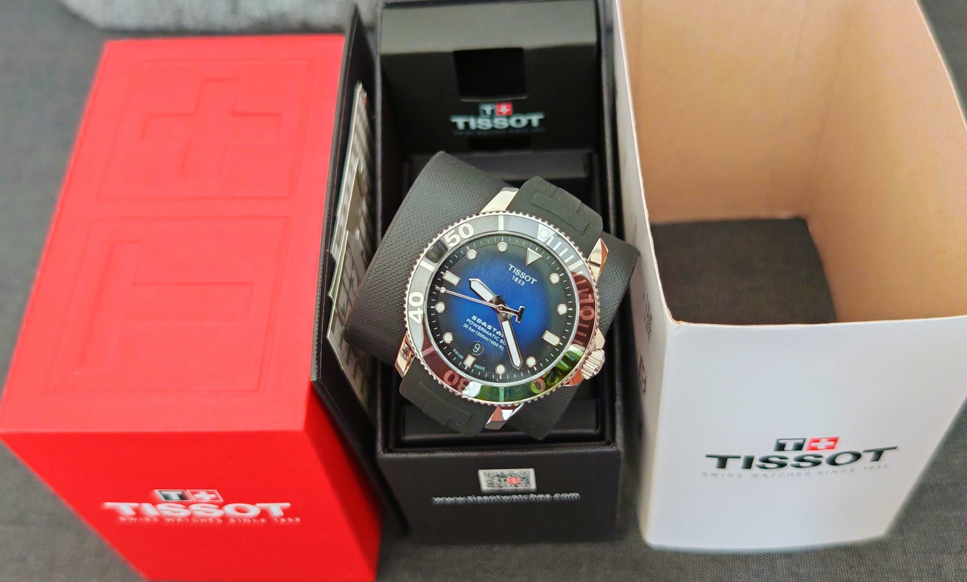 TISSOT SEASTAR 1000 POWERMATIC 80 като чисто нов оригинален комплект