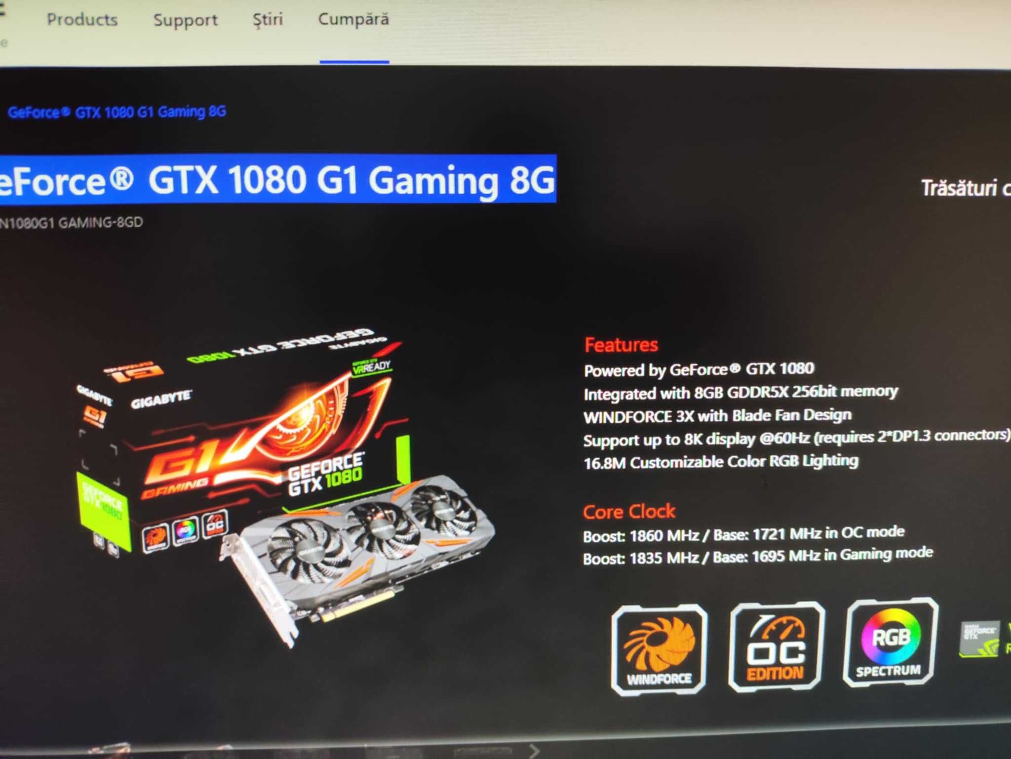 GeForce® GTX 1080 G1 Gaming 8G DRR5X