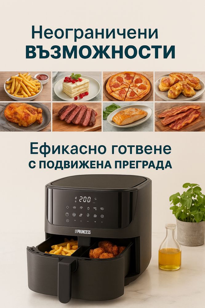 Фритюрник с горещ въздух Princess Digital Hot Air Fryer 6.5L