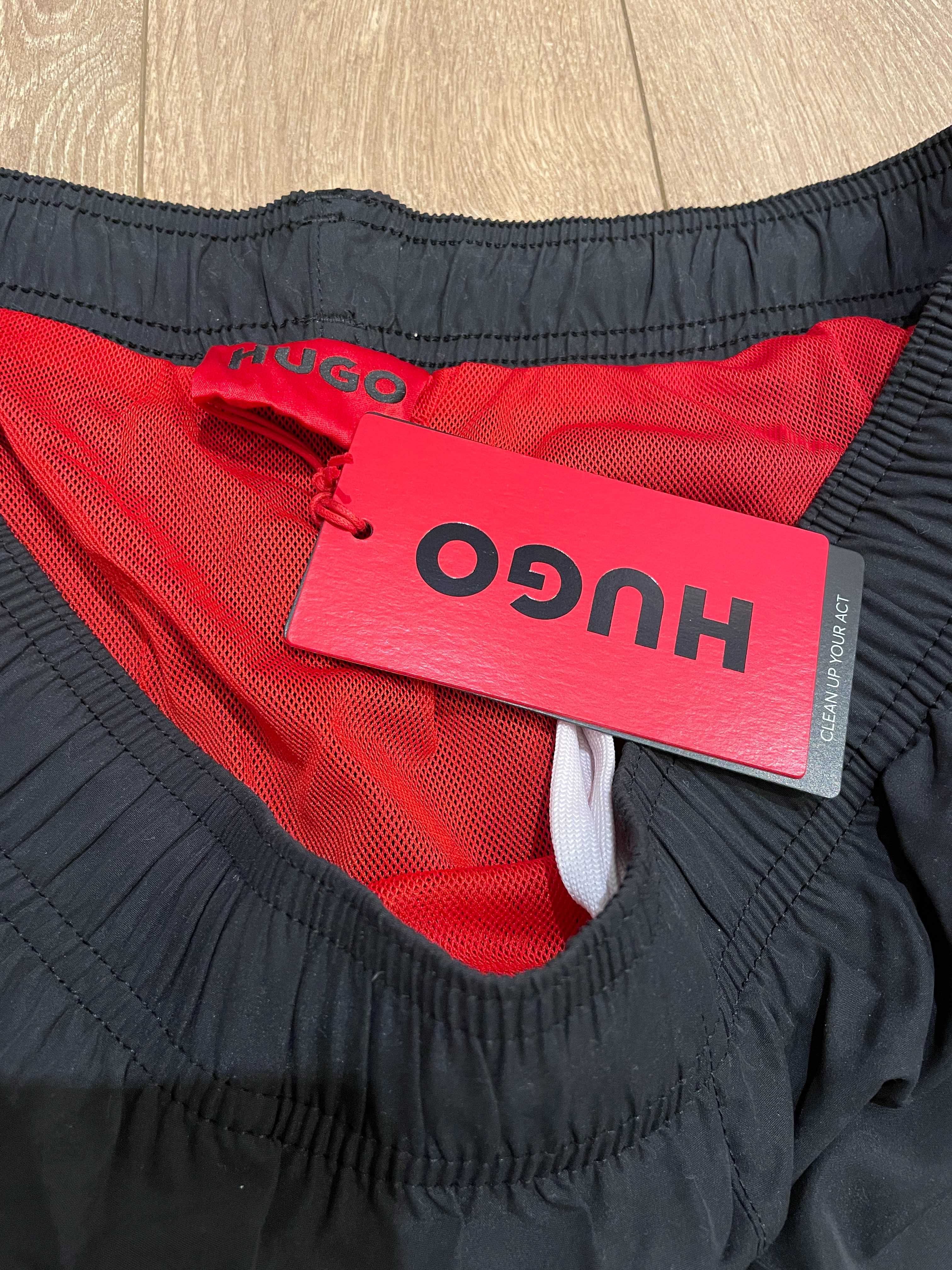 HUGO BOSS, Оригинални Плувни шорти Abas, Черен Regular Fit, размер: М
