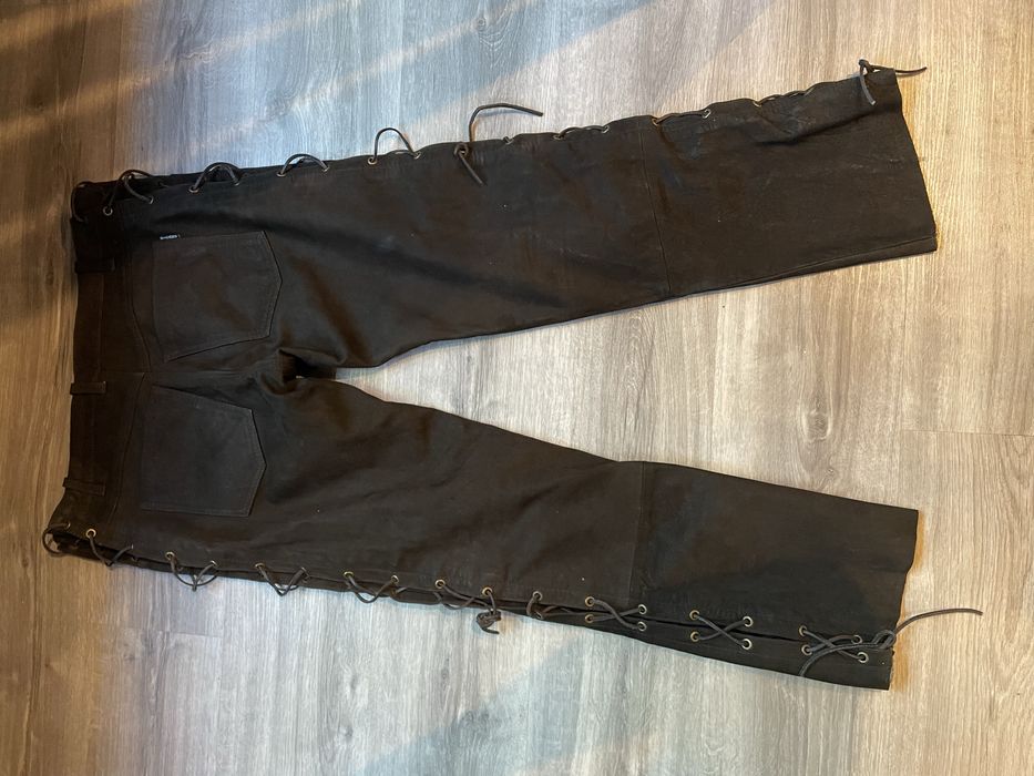 Pantaloni piele maro hand made Germania