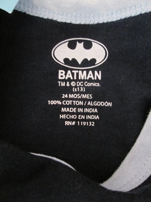 Нови памучни бодита за момче 24 месеца Батман, Супермен