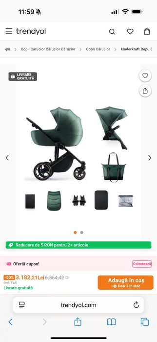 Cărucior nou Kinderkraft 2-1