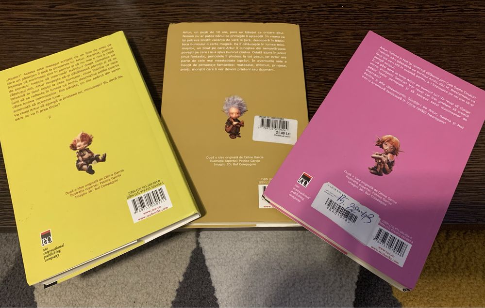 3 cărți ARTUR - Luc Besson, RAO pentru copii
