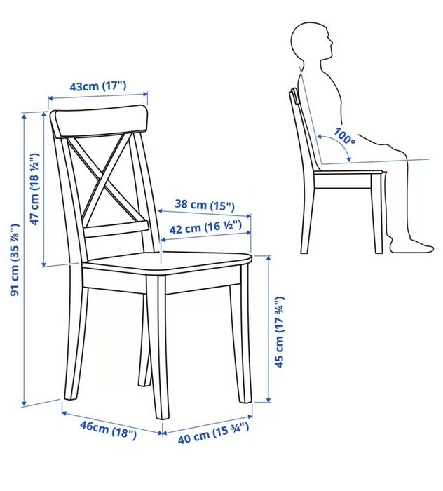 Set 4 scaune lemn masiv IKEA - 4 bucati Pret valabil pana Sambata!