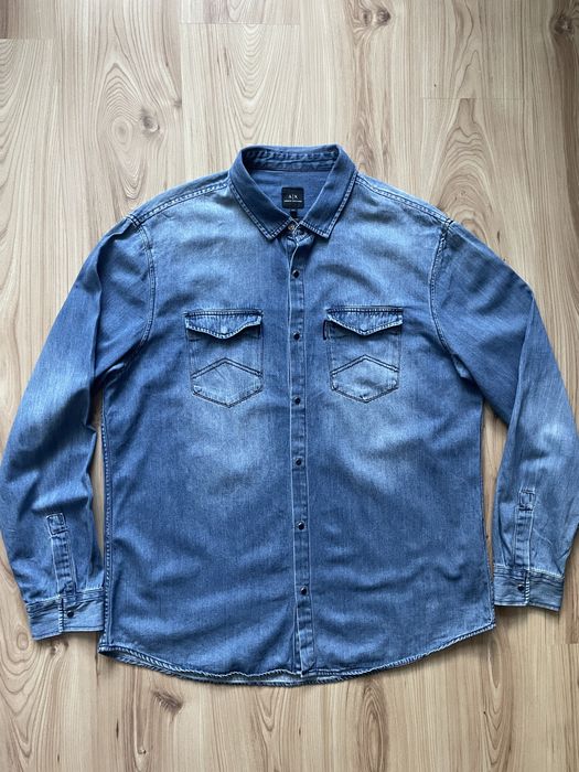 ARMANI EXCHANGE A|X / мъжка дънкова риза XXL