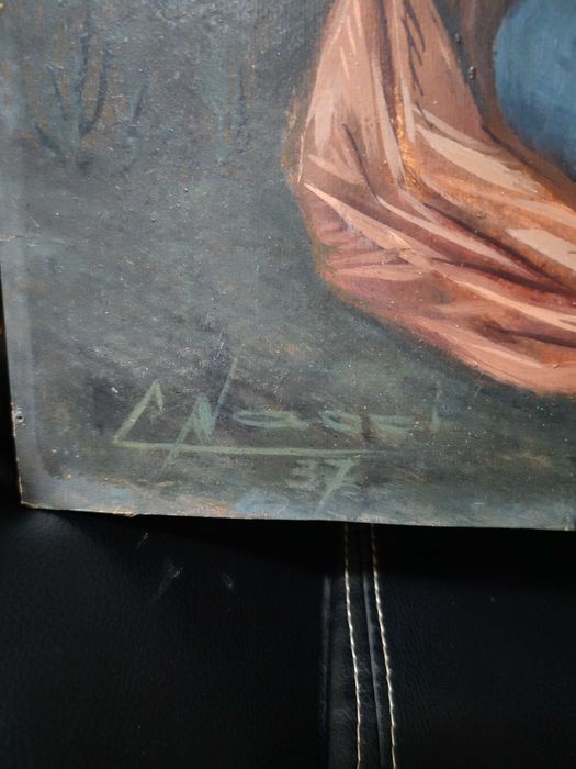 Tablou, Rugaciunea lui Iisus, pictor italian - Carlo Nacci, 1937