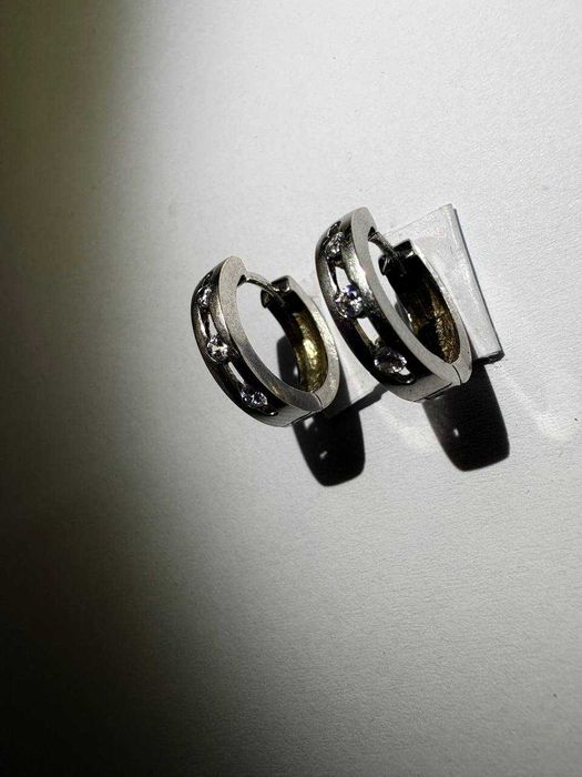 Cercei aur alb (efn) StarAmanet