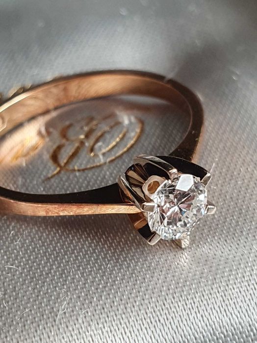 Inel solitair cu diamant natural urias 0.6ct VS