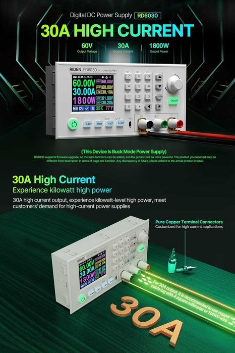 Riden RD6030W 60V 30A 1800W sursa de curent continuu reglabila WI-fi
