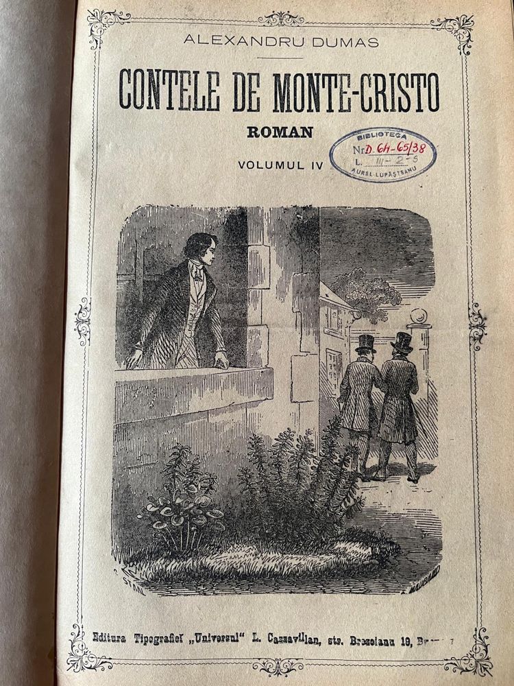 Contele de Monte Cristo, Al. Dumas, 6 vol. 1888, Princeps Carte Veche