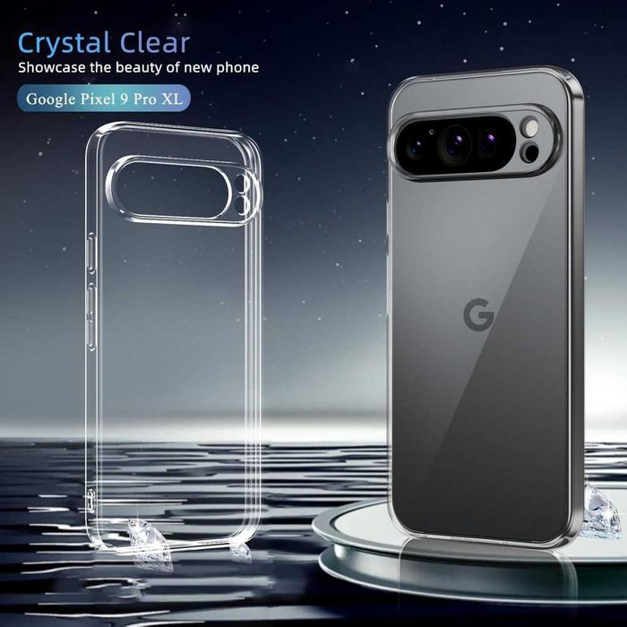 Прозрачен силиконов гръб Crystal за Pixel 9, Pixel 9 Pro, 9 Pro XL, 9A