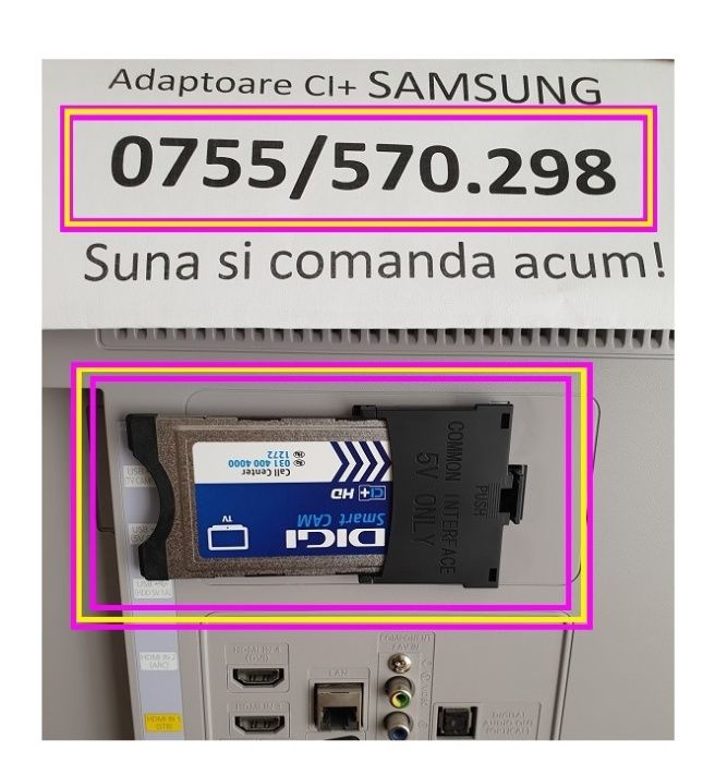 Adaptor CI+ Common interface 5V Samsung RDS Digi Telekom Orange UPC