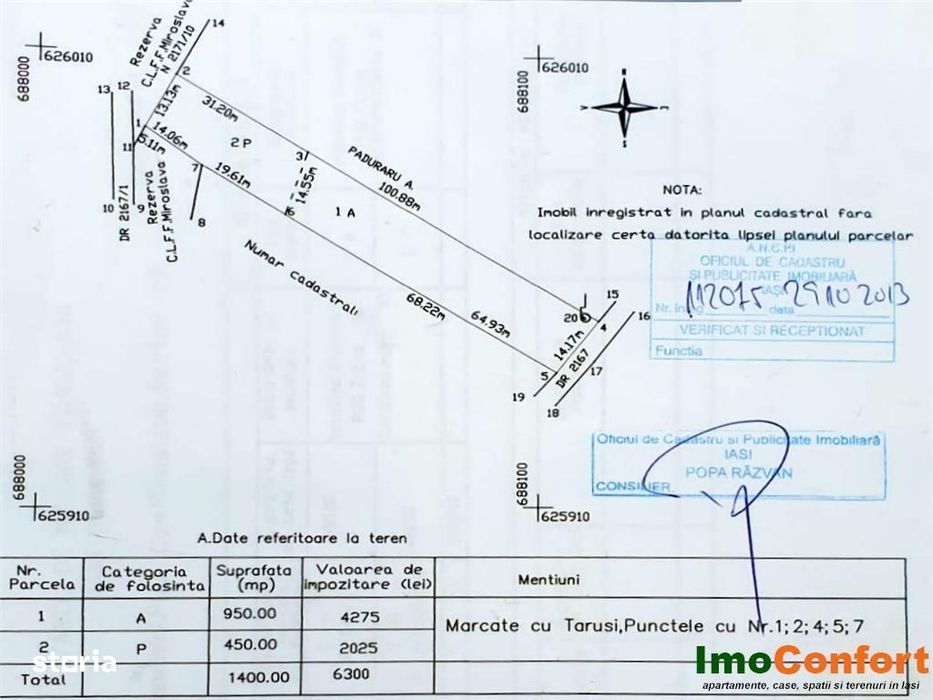 1400 mp intravilan Proselnici, superb, cu utilitati