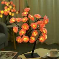 Декоративна нощна лампа с рози