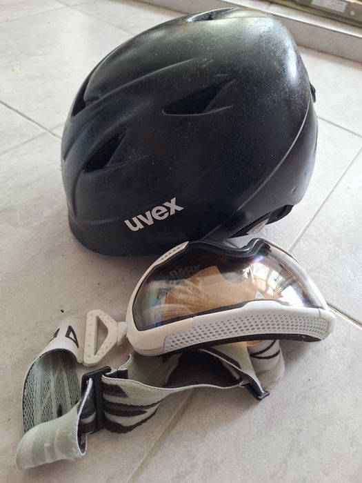 Каска UVEX + ски очила