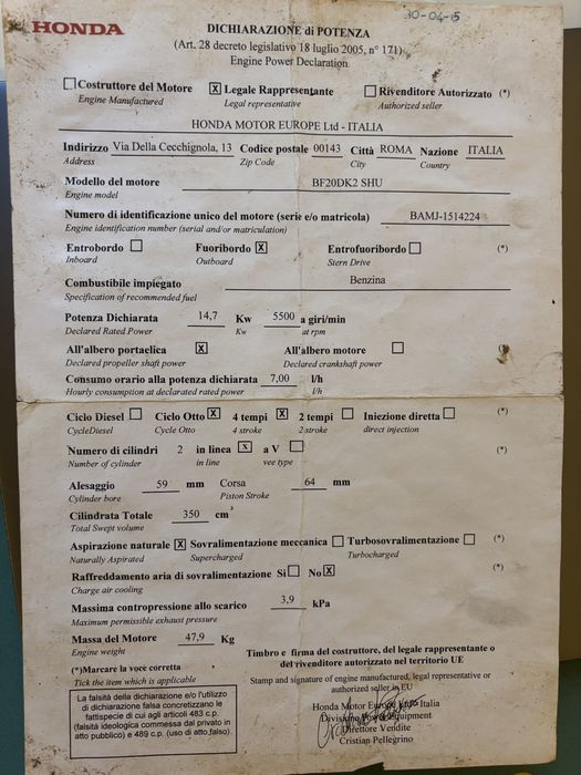 Barca K1 fisherman+motor Honda 20cp+peridoc